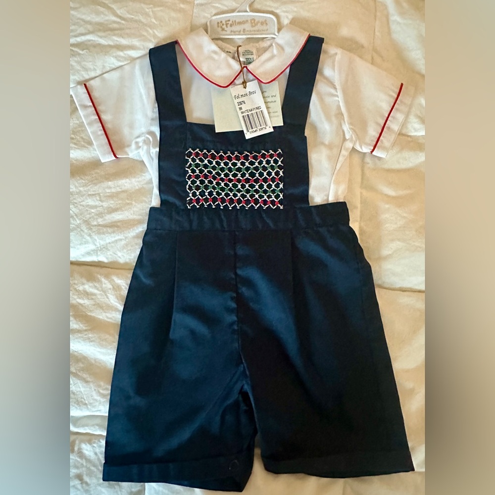 Feltman Brothers Holiday Overall Set 9M